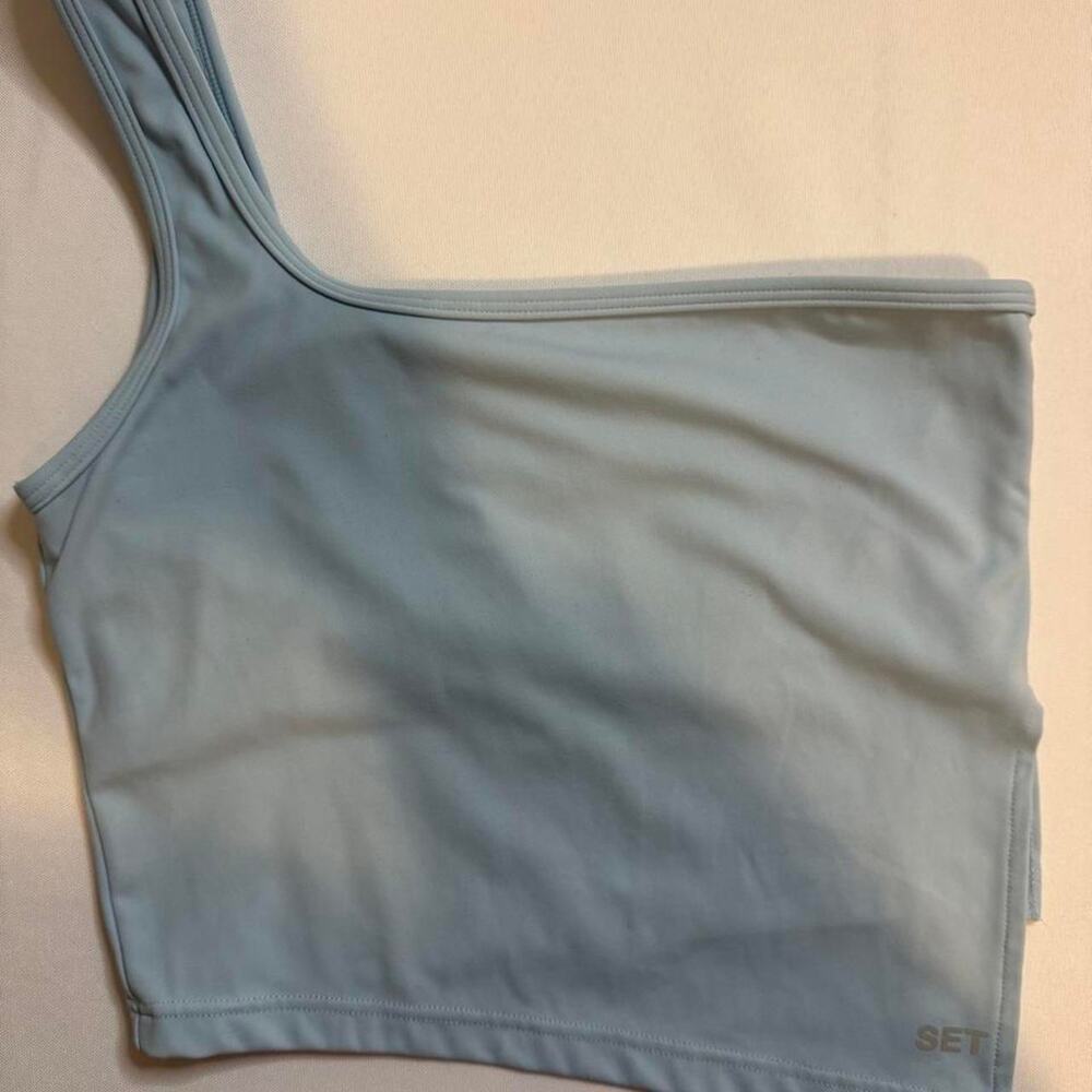 Set active one shoulder tank